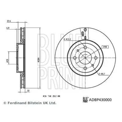 Disco de freno BLUEPRINT ADBP430000 Oferta Limitada